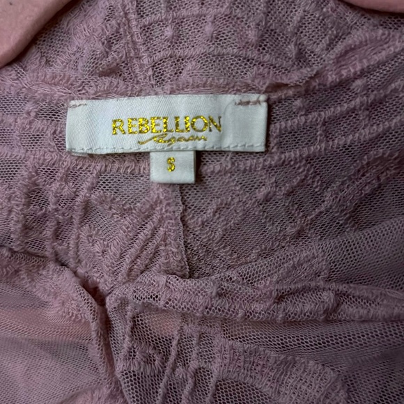 Rebellion Again Cardigan Kimono Size Small Mauve Pink Sheer Floral boho soft - Picture 4 of 4